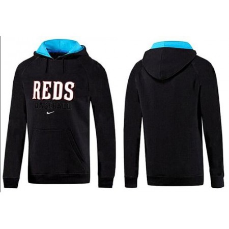 Cincinnati Reds Pullover Hoodie Black & Blue