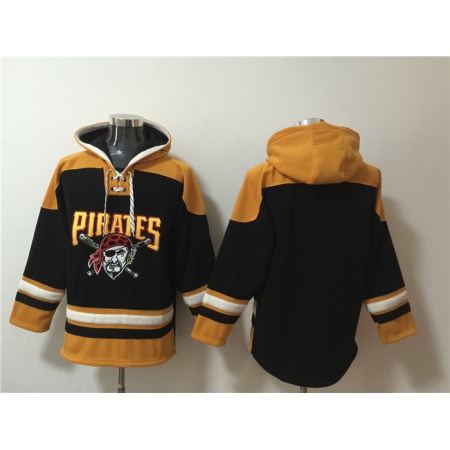 Men's Pittsburgh Pirates Blank Ageless Must-Have Lace-Up Pullover Hoodie