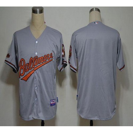 Orioles Blank Grey Cool Base Stitched MLB Jersey