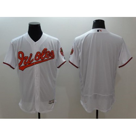 Orioles Blank White Flexbase Authentic Collection Stitched MLB Jersey