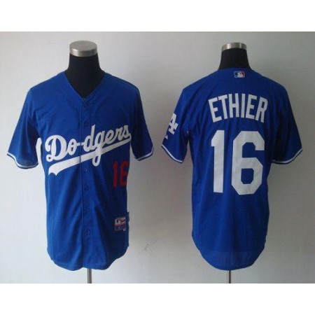 Dodgers #16 Andre Ethier Blue Cool Base Stitched MLB Jersey