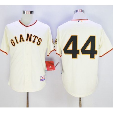 Giants #44 Willie McCovey Cream Cool Base Stitched MLB Jersey