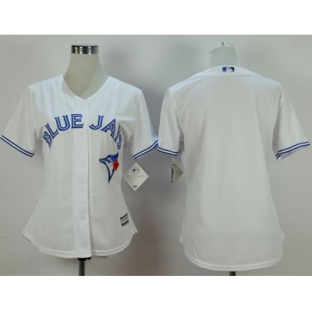 Blue Jays Blank White Women's Fashion Stitched MLB Jersey