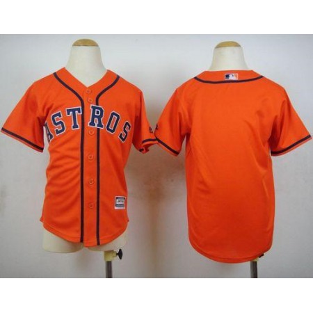 Astros Blank Orange Cool Base Stitched Youth MLB Jersey