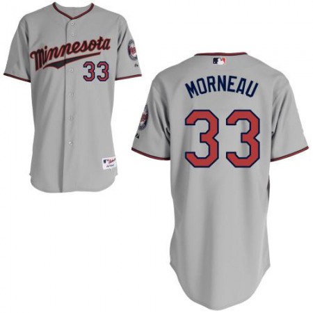 Twins #33 Justin Morneau Grey Stitched Youth MLB Jersey