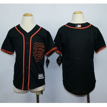 Giants Blank Black Alternate Stitched Youth MLB Jersey