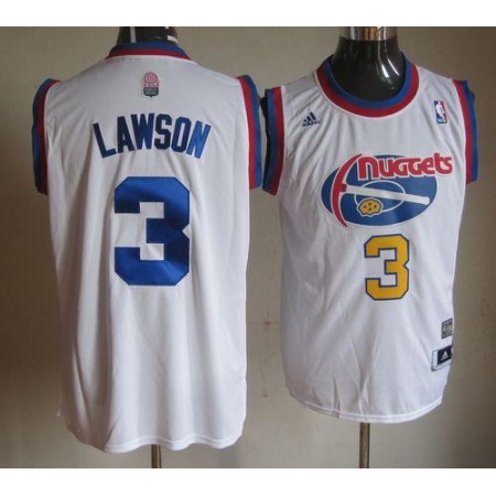 Nuggets #3 Ty Lawson White Hardwood Classic Stitched NBA Jersey