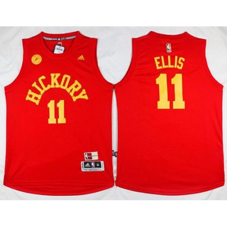 Pacers #11 Monta Ellis Red Hardwood Classics Stitched NBA Jersey