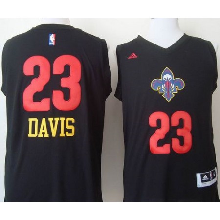 Pelicans #23 Anthony Davis Black New Fashion Stitched NBA Jersey