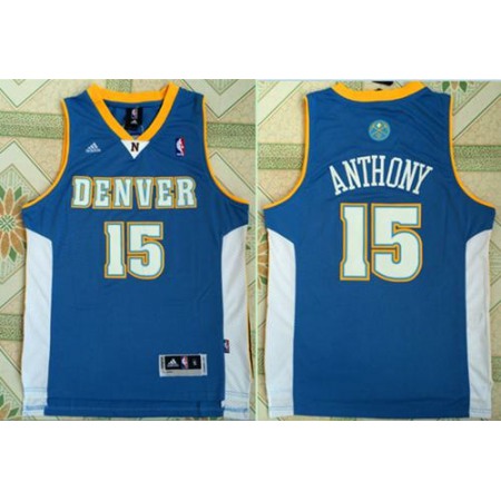 Nuggets #15 Carmelo Anthony Stitched Baby Blue NBA Jersey