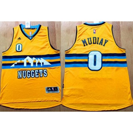 Nuggets #0 Emmanuel Mudiay Yellow Alternate Stitched NBA Jersey