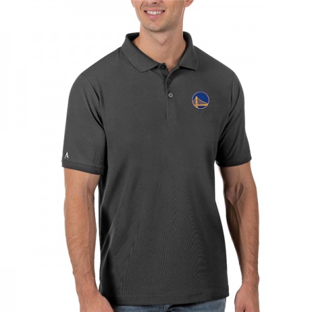 Men's Golden State Warriors Grey Legacy Pique Polo