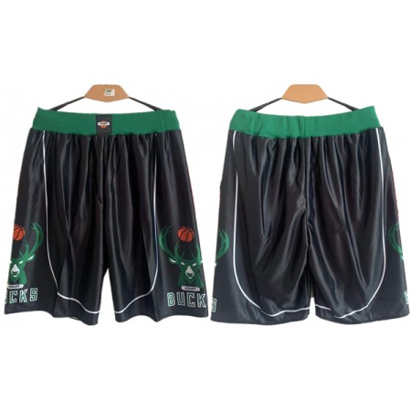 Men's Milwaukee Bucks Black Shorts (Run Small)