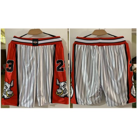 Men's Chicago Bulls White/Red Shorts (Run Small)