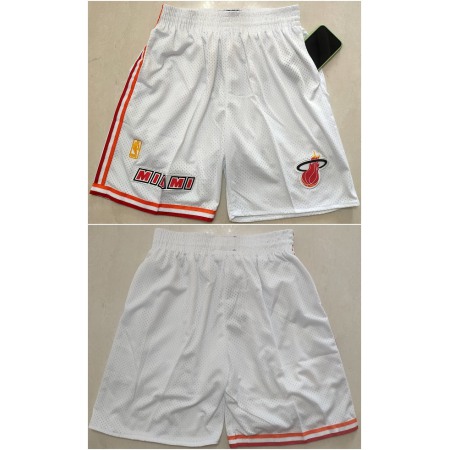 Men's Miami Heat White Shorts (Run Small)