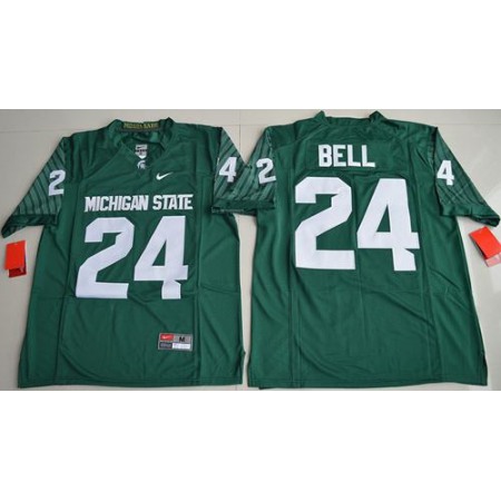 Spartans #24 Le'Veon Bell Green Limited Stitched NCAA Jersey