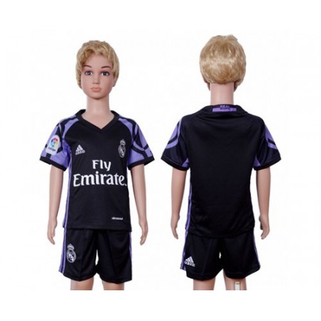 Real Madrid Blank Sec Away Kid Soccer Club Jersey