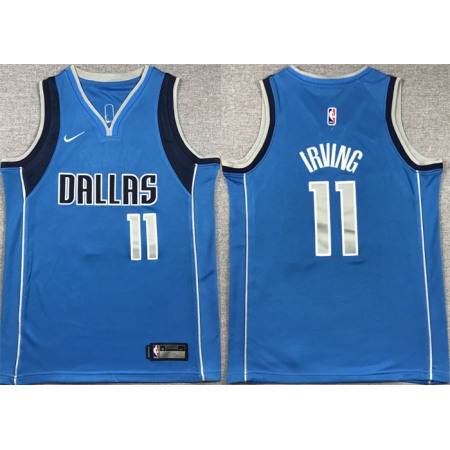 Youth Dallas Mavericks #11 Kyrie Irving Blue Stitched Basketball Jersey