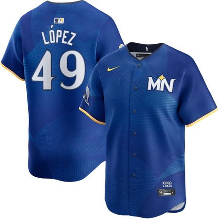 Men's Minnesota Twins #49 Pablo Lopez Nike Royal 2024 City Connect Limited Jersey