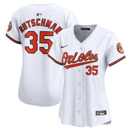 Women's Baltimore Orioles Adley Rutschman Nike White Home Limited Player Jersey