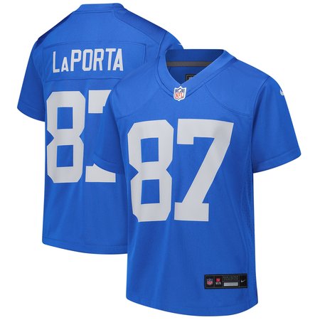 Youth Detroit Lions Sam LaPorta Nike Blue Alternate Game Jersey