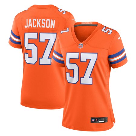 Women's Denver Broncos Tom Jackson Nike Orange Mile High Collection 1977 Throwback Retired Player Game Jersey