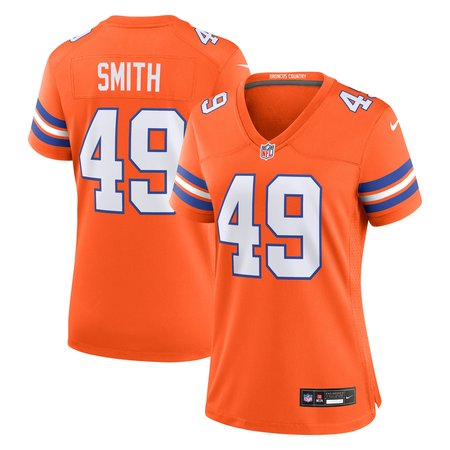 Women's Denver Broncos Dennis Smith Nike Orange Mile High Collection 1977 Throwback Retired Player Game Jersey