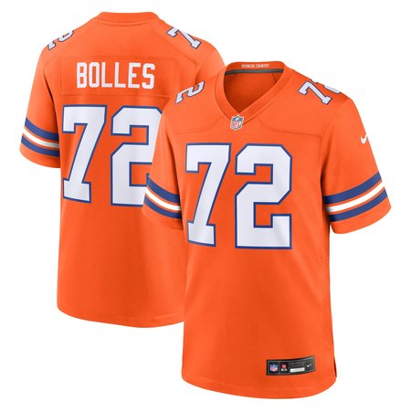 Men's Denver Broncos Garrett Bolles Nike Orange Mile High Collection 1977 Throwback Player Game Jersey