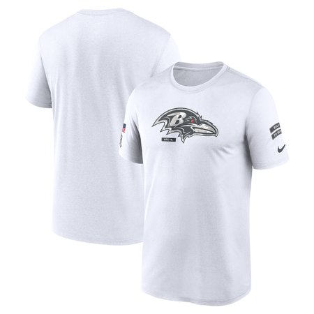 Men's Baltimore Ravens Nike White 2024 Salute To Service Legend Performance T-Shirt