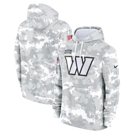 Youth Washington Commanders Nike White/Gray 2024 Salute To Service Pullover Hoodie