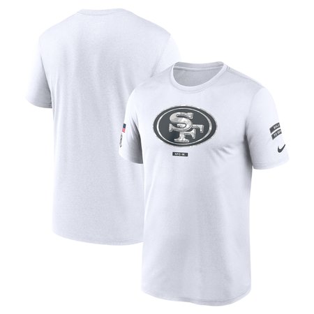 Men's San Francisco 49ers Nike White 2024 Salute To Service Legend Performance T-Shirt