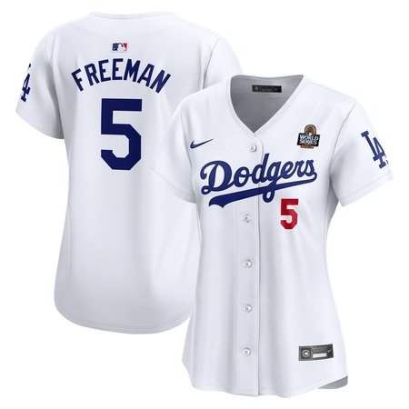 Women's Los Angeles Dodgers Freddie Freeman Nike White 2024 World Series Limited Player Jersey