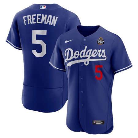 Men's Los Angeles Dodgers Freddie Freeman Nike Royal 2024 World Series Alternate Authentic Player Jersey