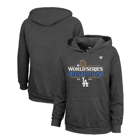 Women's Los Angeles Dodgers Charcoal 2024 World Series Champions Hoodie