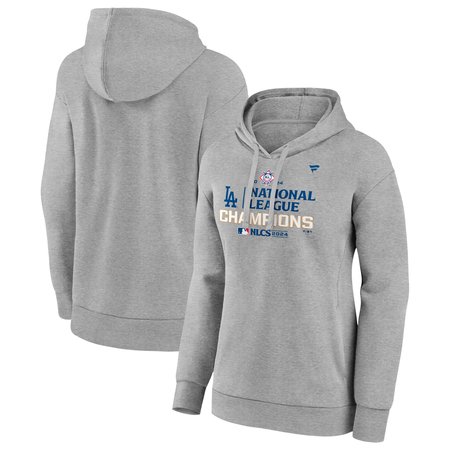 Women's Los Angeles Dodgers Heather Gray 2024 World Series Champions Hoodie