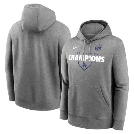 Men's Los Angeles Dodgers 2024 World Series Champions Gray Hoodie