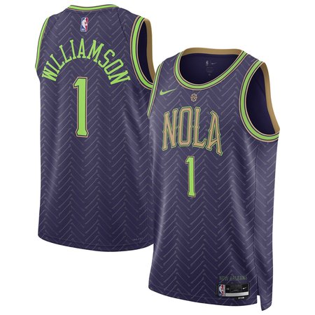 Unisex New Orleans Pelicans Zion Williamson Nike Purple 2024/25 Swingman Player Jersey - City Edition