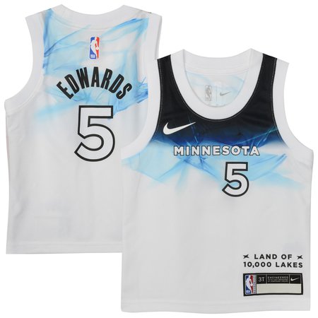 Toddler Minnesota Timberwolves Anthony Edwards Nike White 2024/25 Swingman Player Jersey - City Edition