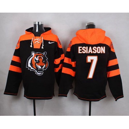 Nike Bengals #7 Boomer Esiason Black Player Pullover NFL Hoodie