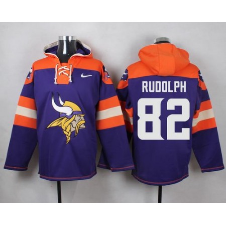 Nike Vikings #82 Kyle Rudolph Purple Player Pullover NFL Hoodie