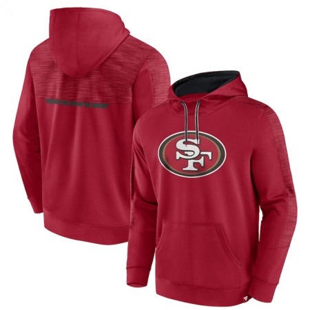 Men's San Francisco 49ers Scarlet Defender Evo Pullover Hoodie