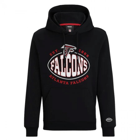 Men's Atlanta Falcons Black BOSS X Touchback Pullover Hoodie