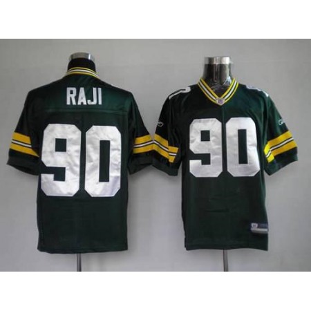 Packers #90 B.J.Raji Green Stitched Youth NFL Jersey