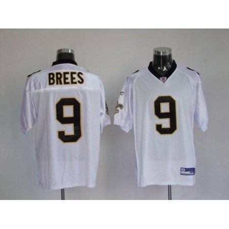 Saints #9 Drew Brees White Stitched Youth NFL Jersey