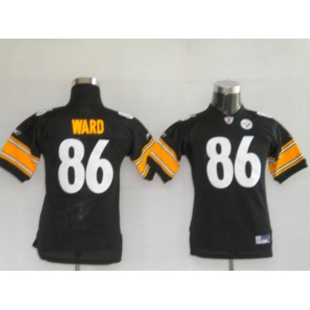 Steelers #86 Hines Ward Black Stitched Youth NFL Jersey