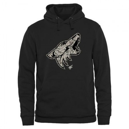 Men's Arizona Coyotes Black Rink Warrior Pullover Hoodie