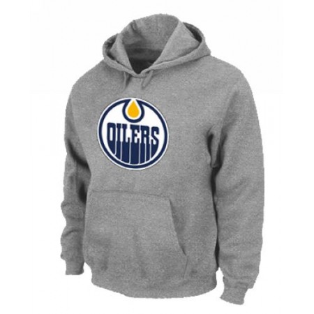 NHL Edmonton Oilers Big & Tall Logo Pullover Hoodie Grey