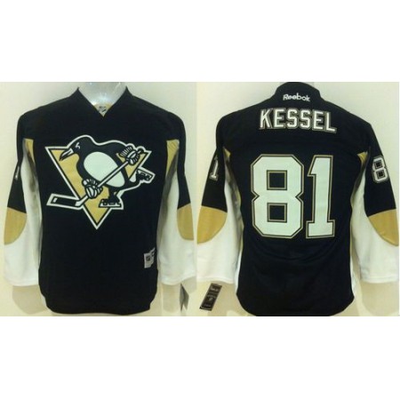 Penguins #81 Phil Kessel Black Stitched Youth NHL Jersey