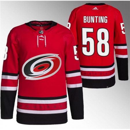 Men's Carolina Hurricanes #58 Michael Bunting Red Stitched Jersey