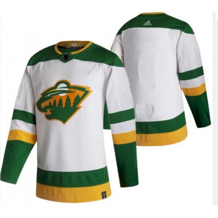 Men's Minnesota Wild 2021 White Reverse Retro Stitched Jersey